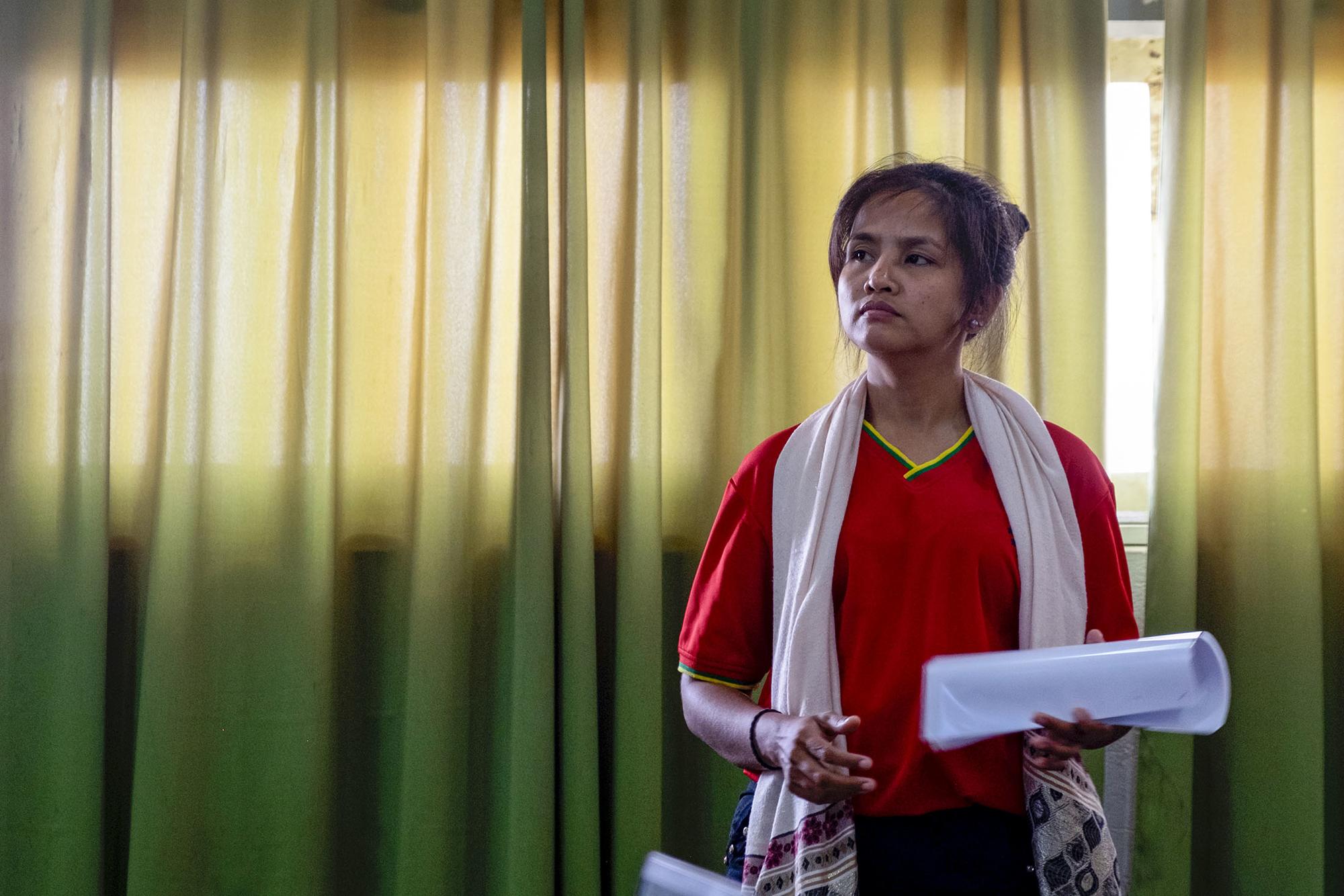 Representante de las trabajadoras de myanmar